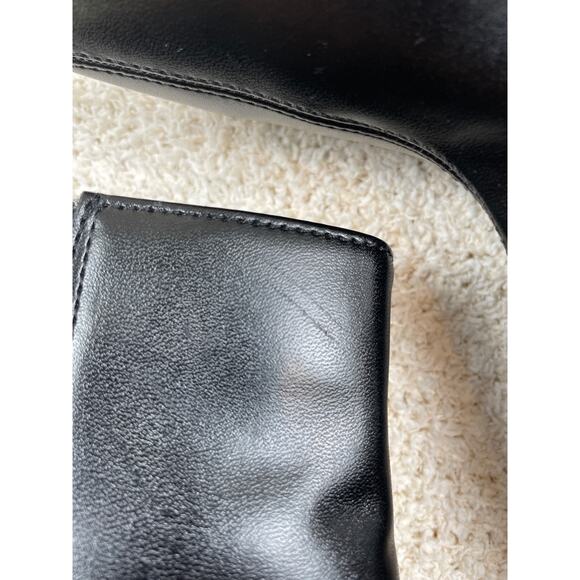 NINE WEST Black Women's 10M Stiletto Pointed Leather Boots - Picture 9 of 11